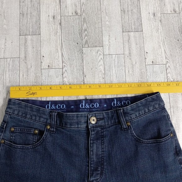 D & Co Womens Denim Jeans 12 Stretch Bootcut Medium Wash Outdoor Casual - Picture 11 of 16